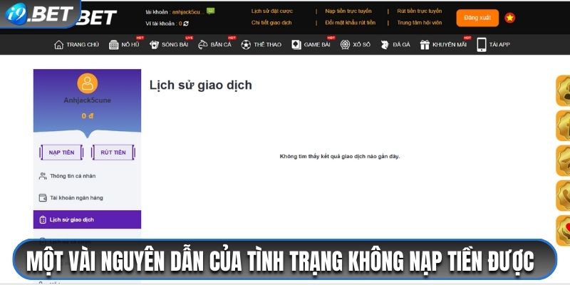 Hướng Dẫn Các Bước Nạp Tiền I9BET Cực Đơn Giản Cho Tân Binh